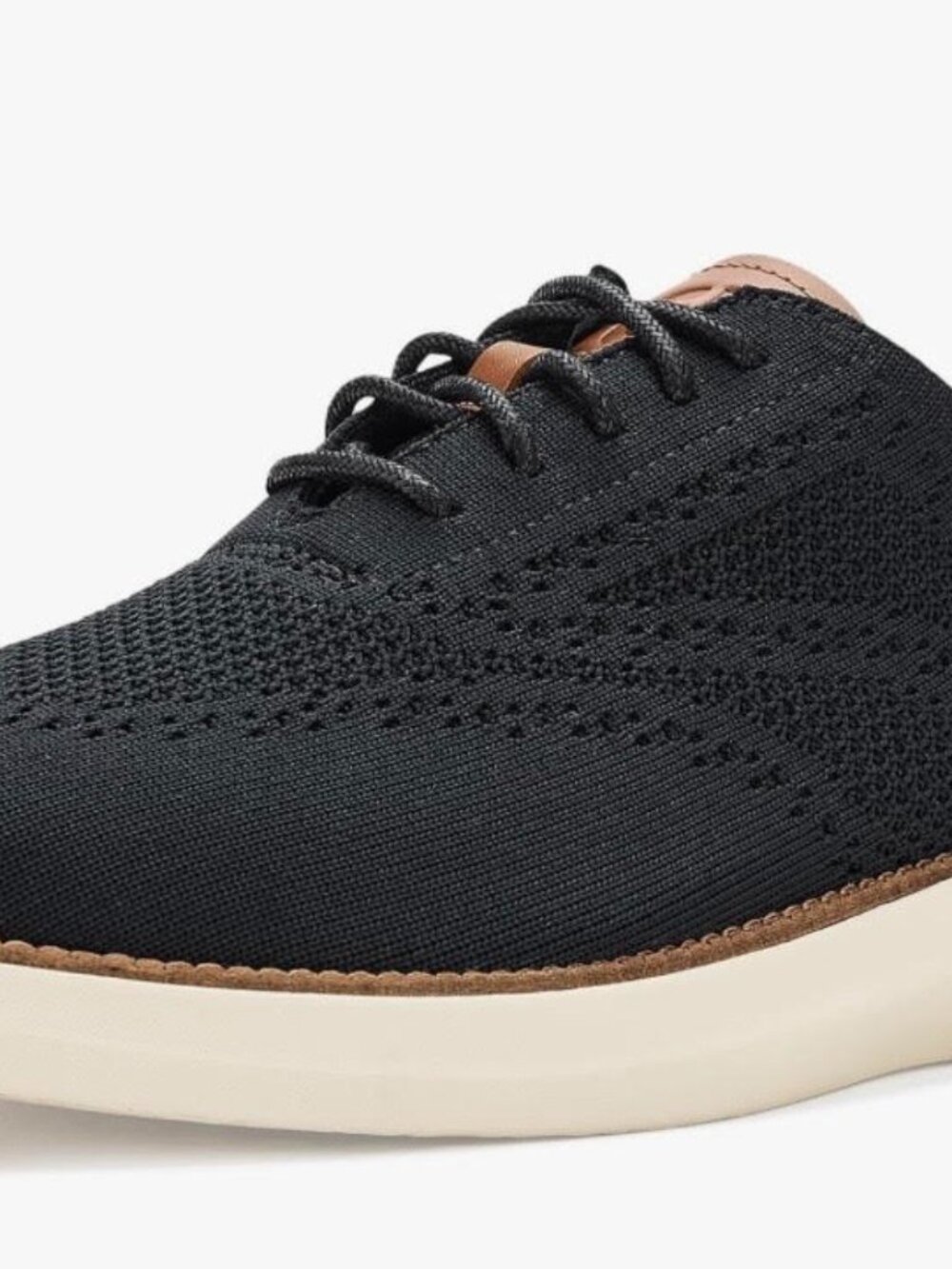 La Milano Black "Fley" Wingtip Knit Oxford Men's Shoes Size 9